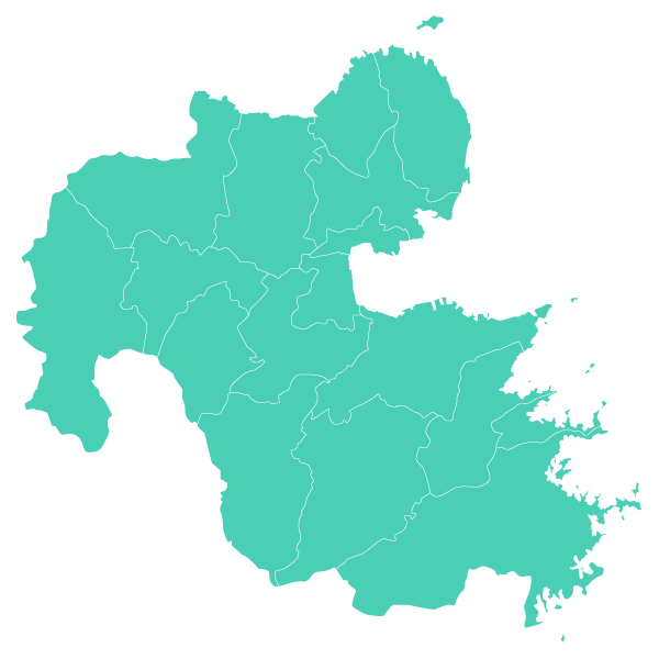 モクモクちゃんは大分県全域に対応しています