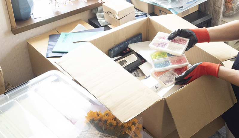 遺品/不用品仕分けの様子