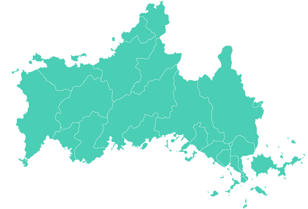 モクモクちゃんは山口県全域に対応しています